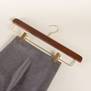 Amsterdam Hanger Company Kledinghanger set voor broek - notenhout met clips
