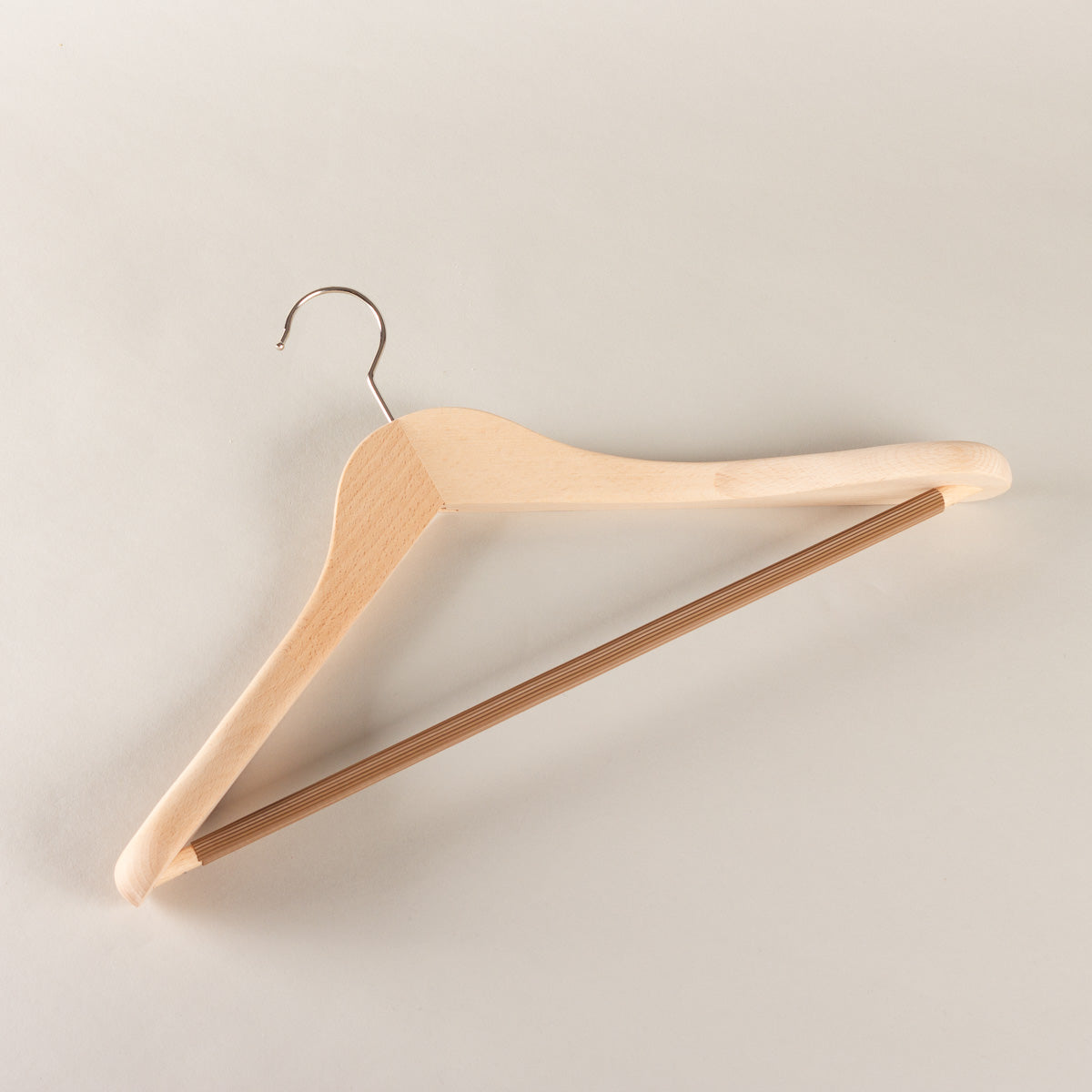 Amsterdam Hanger Company Houten pakhanger met broeklat - ongelakt