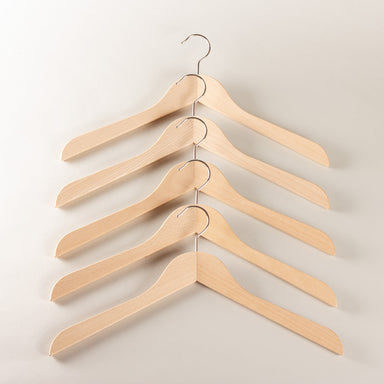 Amsterdam Hanger Company Houten kledinghanger set voor overhemd en trui - ongelakt